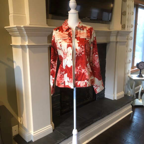 Additions by Chico's size 0 (Equivalent to US Size 4)Long Sleeve Zippered Jacket - Picture 3 of 9